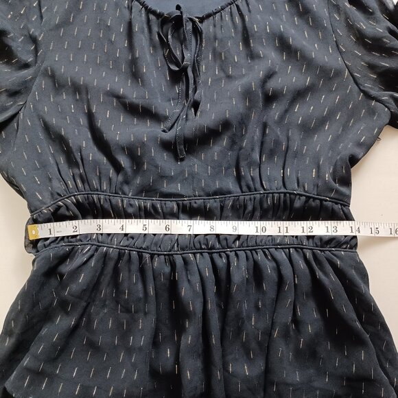 Forever New Metallic Corded Chiffon Blouse - Picture 12 of 16